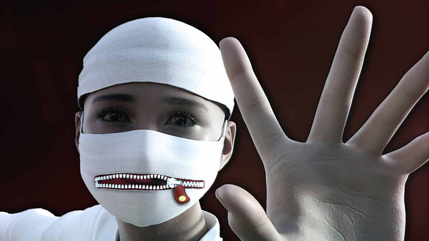 Enfant masqué et muselé illustrant la maltraitance