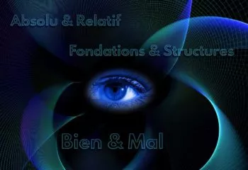 Oeil et symbole de conscience pour distinguer le bien du mal, selon le relatif et l'absolu