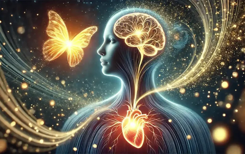 Harmonie cœur-cerveau pour apothéose du papillon après l'apoptose de l'égo-chenille