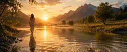 résonance de l'eau et reflet de lumière sur le chemin de la créaqtion et récréaction !